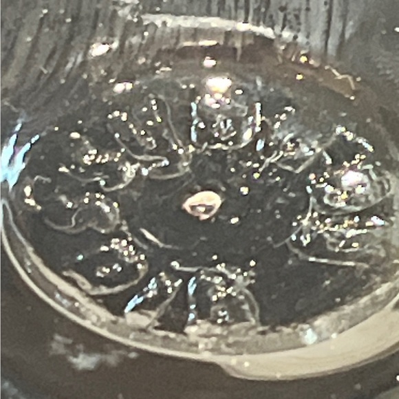 Glassy baby grateful red candleholder 3 inches in diameter 4 inches tall - Picture 7 of 8